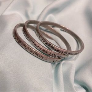 Set of 3 CAMCO etched pewter bangle bracelets